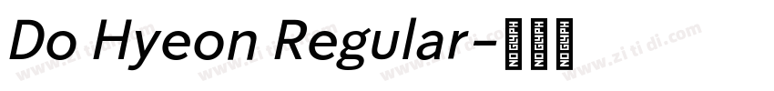Do Hyeon Regular字体转换